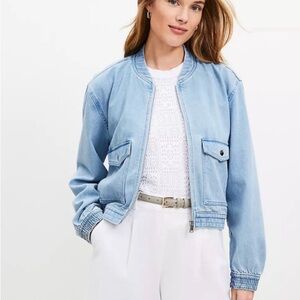 NWT- LOFT Light Blue Denim Jacket